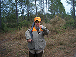 Jules Vignutti and his first quail, nicknamed Jeff.
